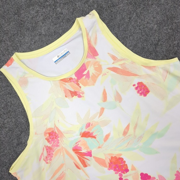 Columbia Sportswear Company Tops - Columbia Sportswear Company Floral Tank Top XL TG Yellow Pink‎ Orange